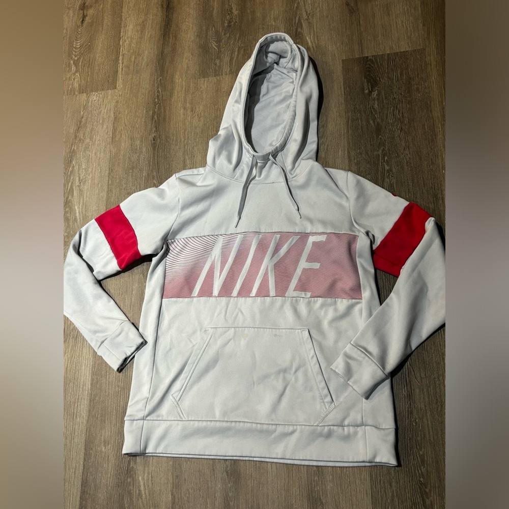 Women’s NIKE Dri-Fit Hoodie Medium Gray Pink